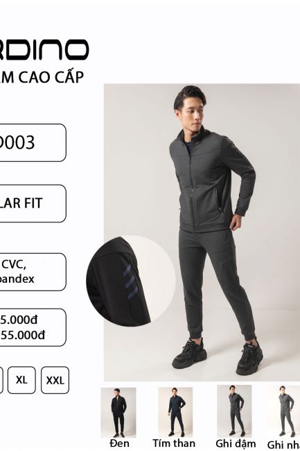 Bộ quần áo nỉ da cá nam cardino Việt Nam ND003