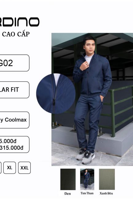 Bộ quần áo gió thu Đông Cardino BG002